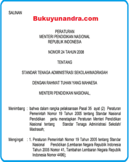 Standar Tenaga Administrasi Sekolah Madrasah