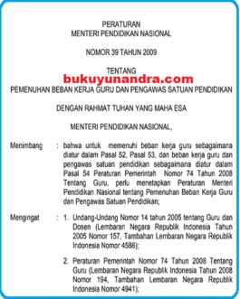 Beban Kerja Guru dan Pengawas Satuan Pendidikan