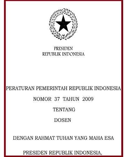 PP Dosen 37 2009