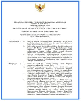 Permendikdasmen 4 Tahun 2026 Perlindungan Pendidik dan Tenaga Kependidikan