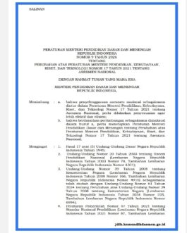 Permendikdasmen 9 Tahun 2026 Asesmen Nasional