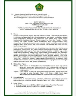 Pembelajaran Pesantren di Ramadhan 1447 SE Pendis