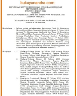 SK Menteri 56 Tahun 2026 Pedoman Penyelenggaraan TKA dan Asesmen Nasional