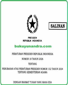 Perpres 18 Tahun 2026 Kementerian Agama Dirjen Pesantren