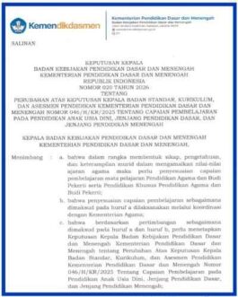 SK Capaian Pembelajaran 2026 BKPDM