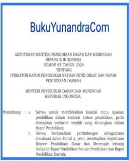 Indikator Rapor Pendidikan 2026 Satuan Pendidikan dan Daerah
